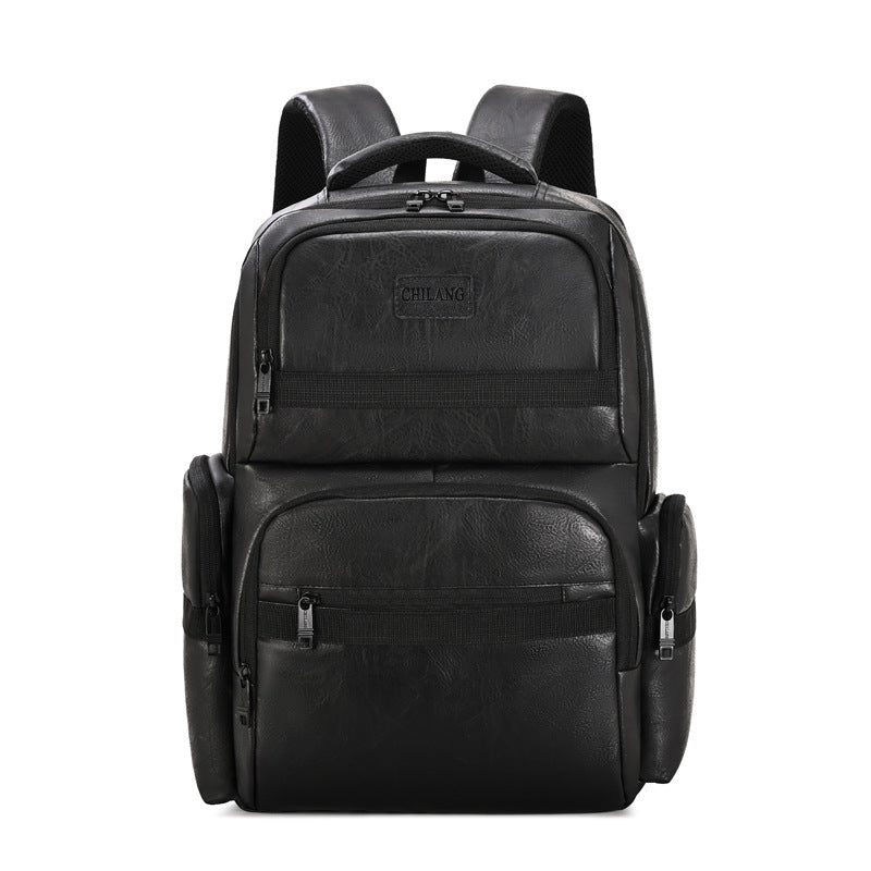 Durable Faux Leather Backpack