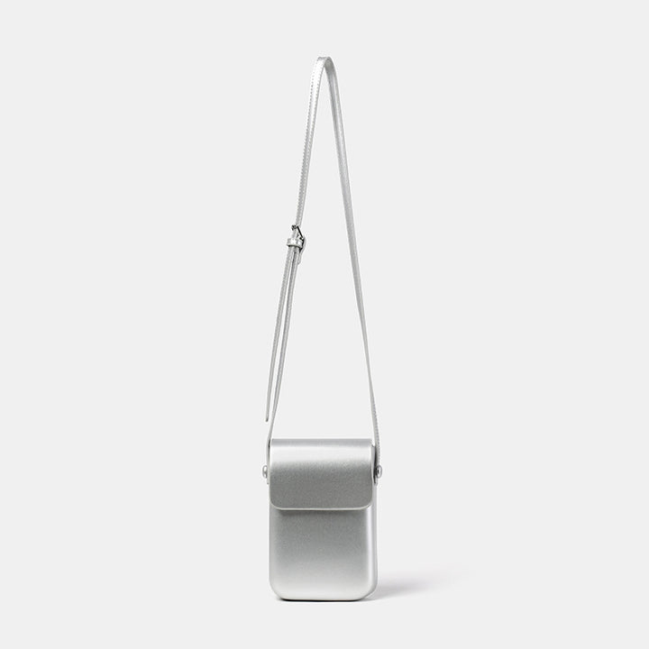 Compact Leather Crossbody Pouch Bowlift