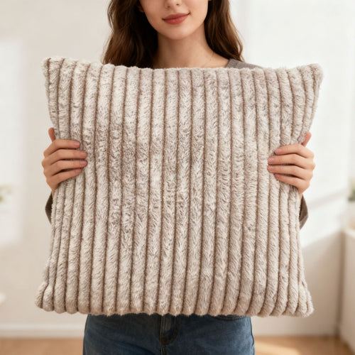 Ladies Decorative Pillow with Striped Pattern Bowlift