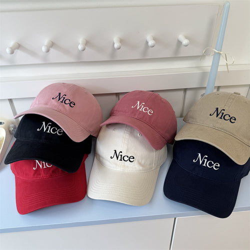 Women's Embroidered Cotton Baseball Cap Bowlift