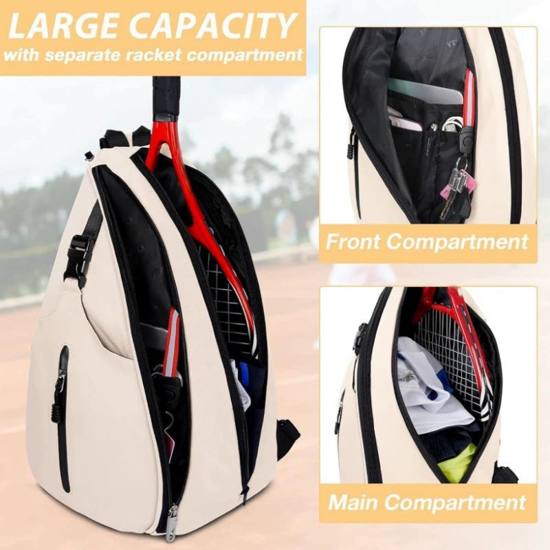 Ergonomic Tennis Racket Sling Backpack Bowlift