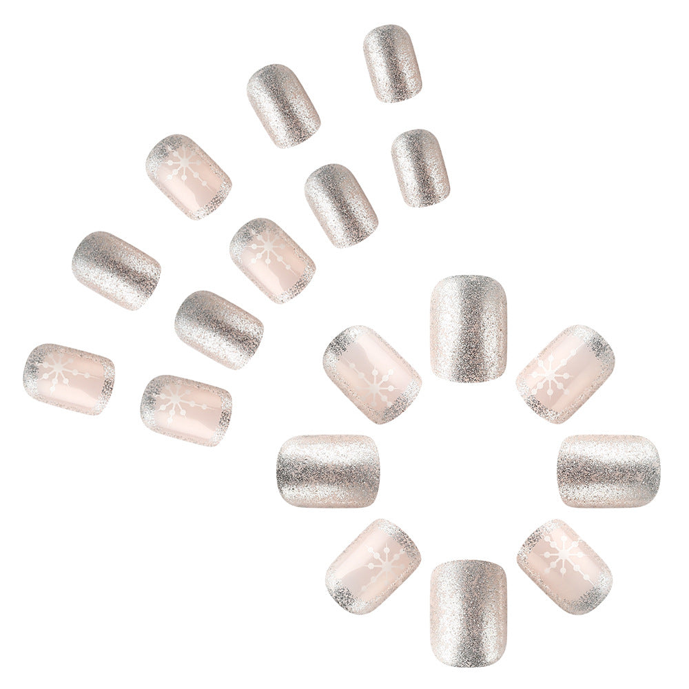 Glittery Snowflake Nail Art Set Bowlift