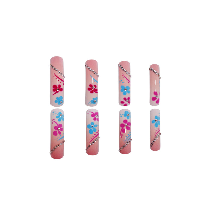 Artfully Designed Floral Press-On Nails Bowlift
