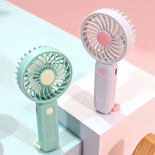 Women Portable Mini Handheld Fan with Powerful Battery and USB Charging Function Bowlift