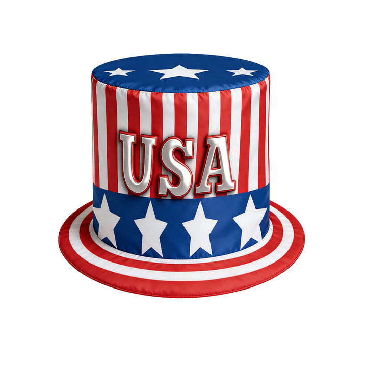 Women's nan Patriotic oversized novelty top hat with foam core and adjustable inner band Bowlift