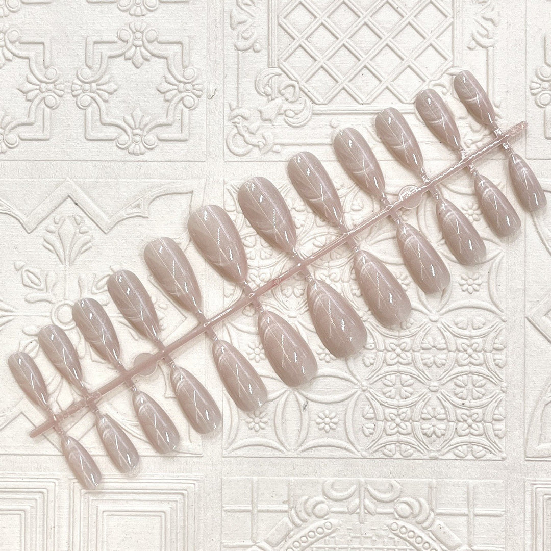 Glossy Elegant Almond-Shaped Press-On Nails Bowlift