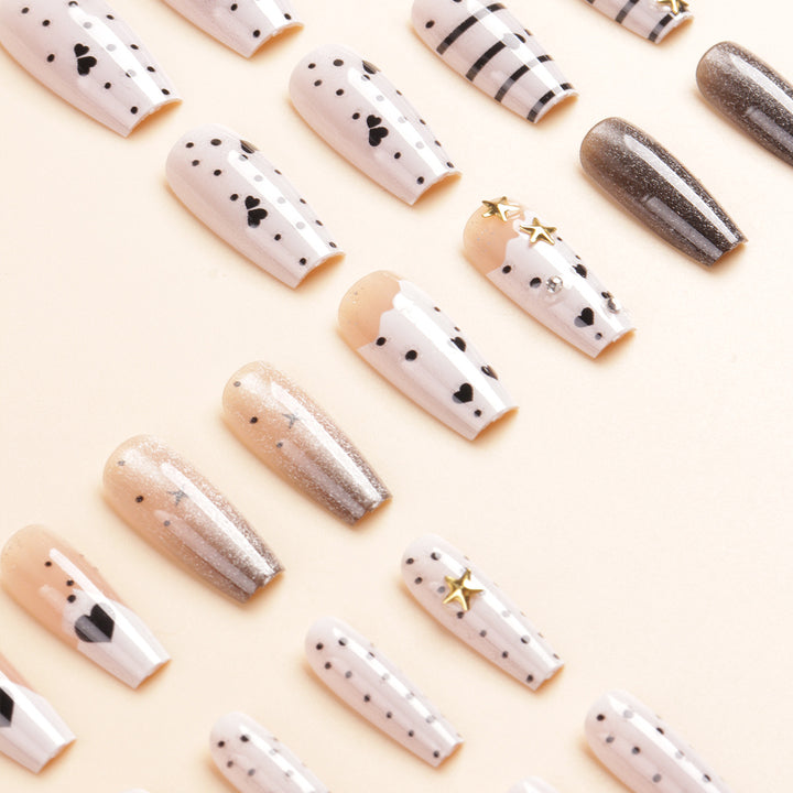 Rhinestone-Embellished Press-On Nail Set Bowlift