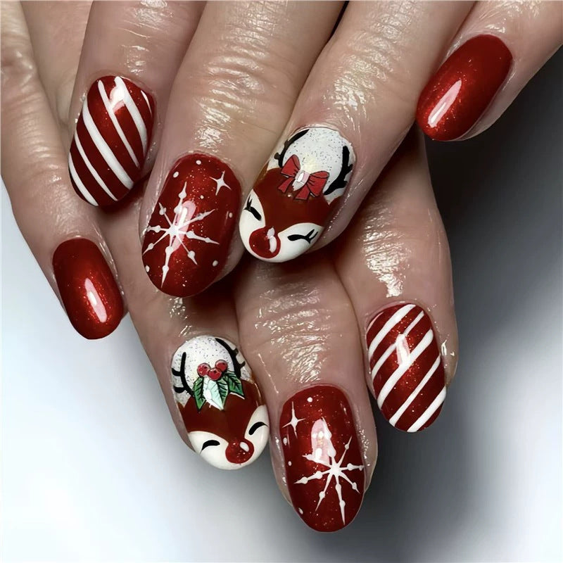 Festive Holiday Nail Art Bowlift
