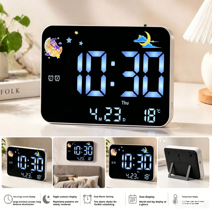 Digital alarm clock with projection and temperature display Bowlift