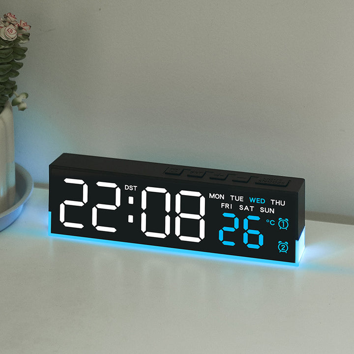 Alarm clock with digital display and temperature display Bowlift