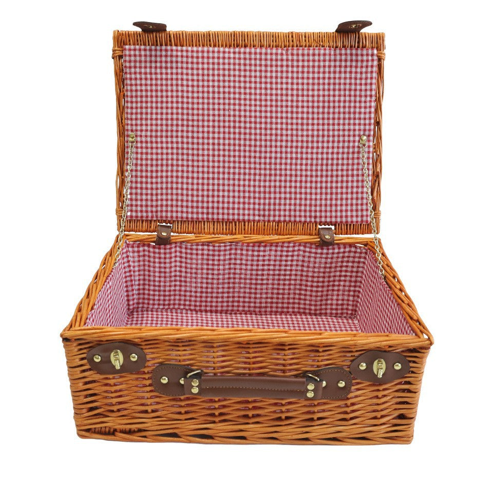 Women’s picnic basket with decorative lattice pattern and practical folding lid Bowlift