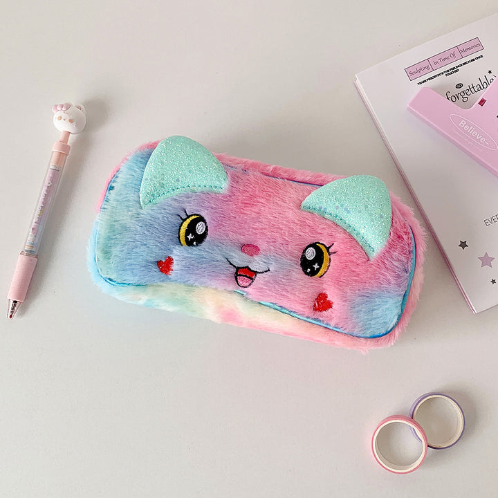 Plush Animal-Themed Pencil Case Bowlift