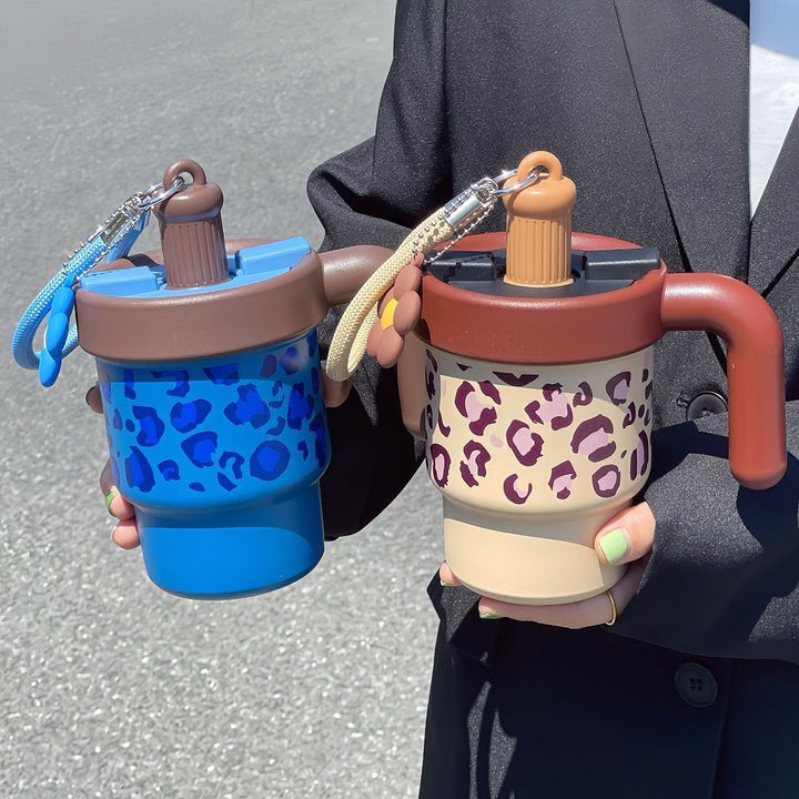 Ladies insulating cup with creative handle and animal design Bowlift