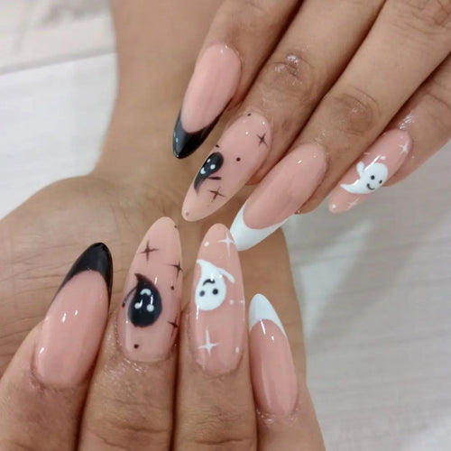Creative Halloween-Themed Press-On Nail Set Bowlift
