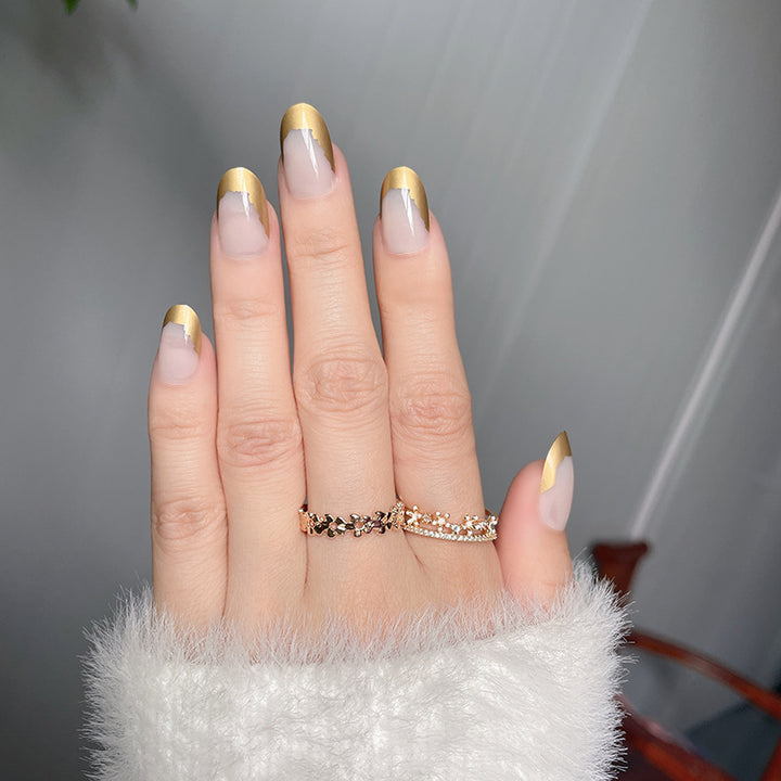 Elegant French Tip Gel Nail Extensions Bowlift