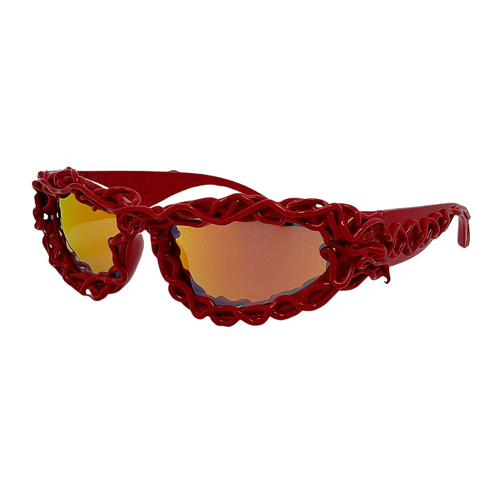Women's extravagant design sunglasses with creatively structured frame Bowlift