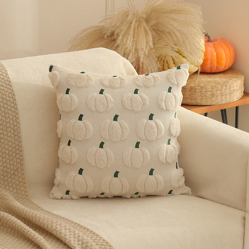 Plush Pumpkin Motif Decorative Pillow