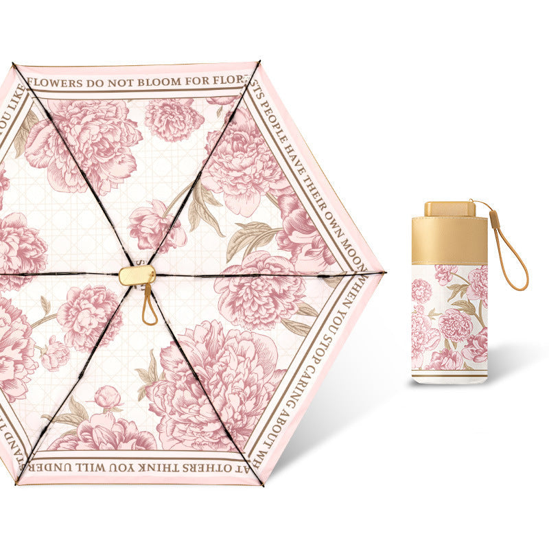 Women's Foldable Umbrella with Practical Carrying Handle Bowlift