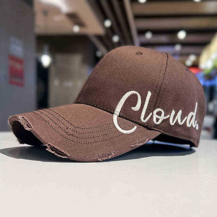 Women's Distressed Casual Cotton Baseball Cap Bowlift