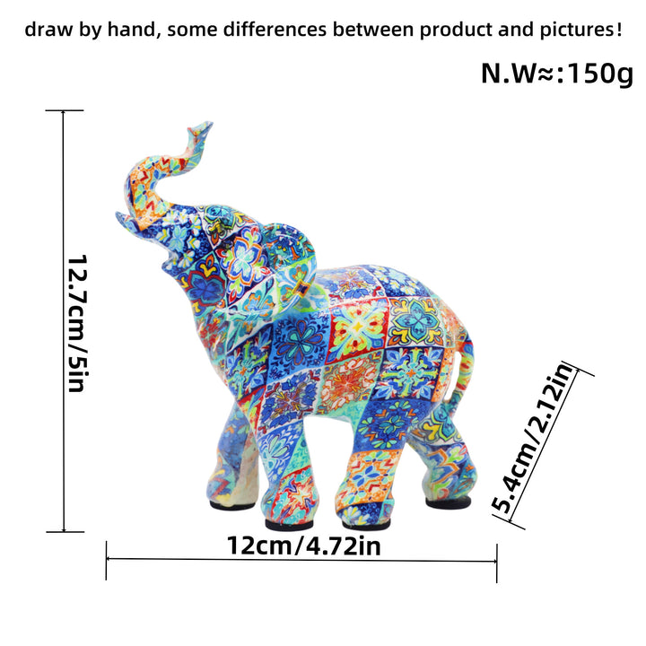 Colorful Elephants Figurine Bowlift