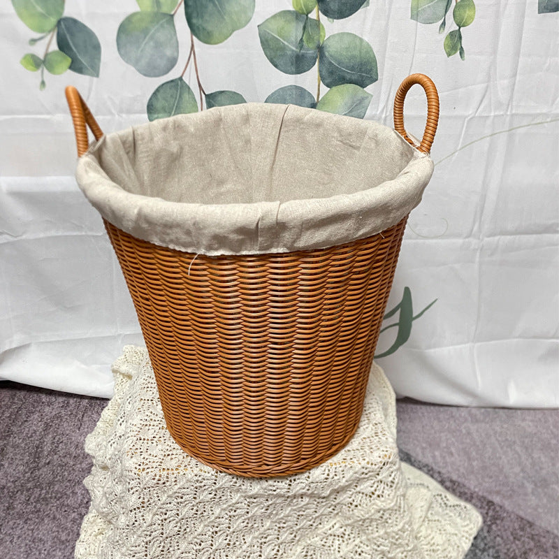 Woven Storage Basket with Cotton Lining Bowlift