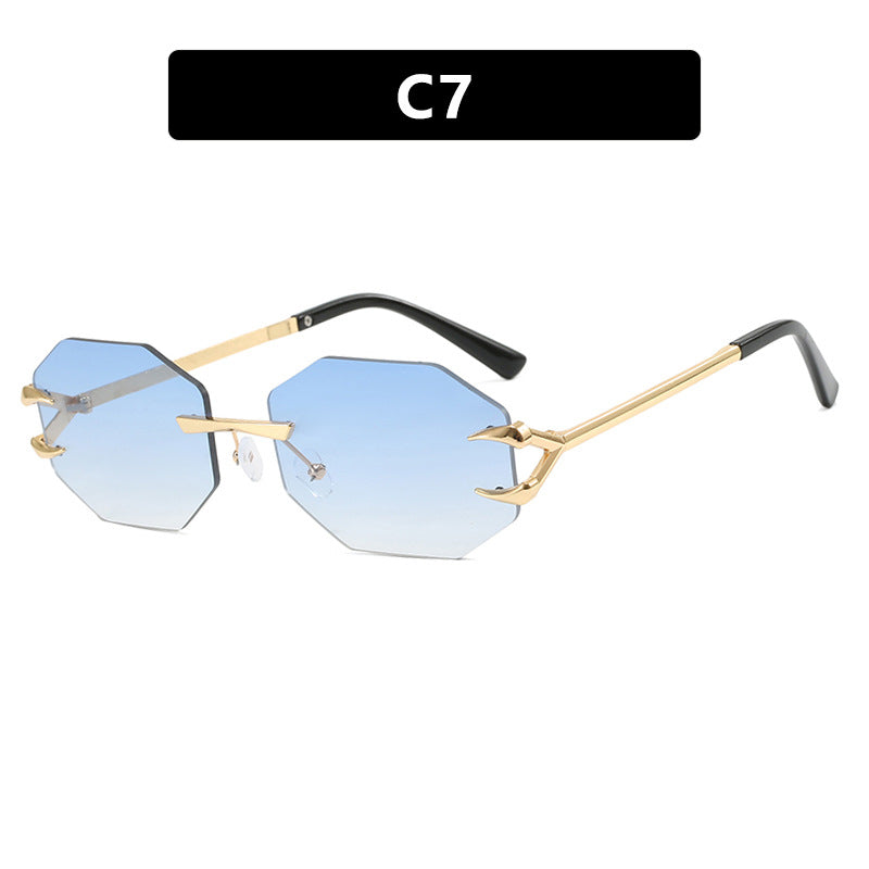 Women's geometric sunglasses with modern metal frame Bowlift