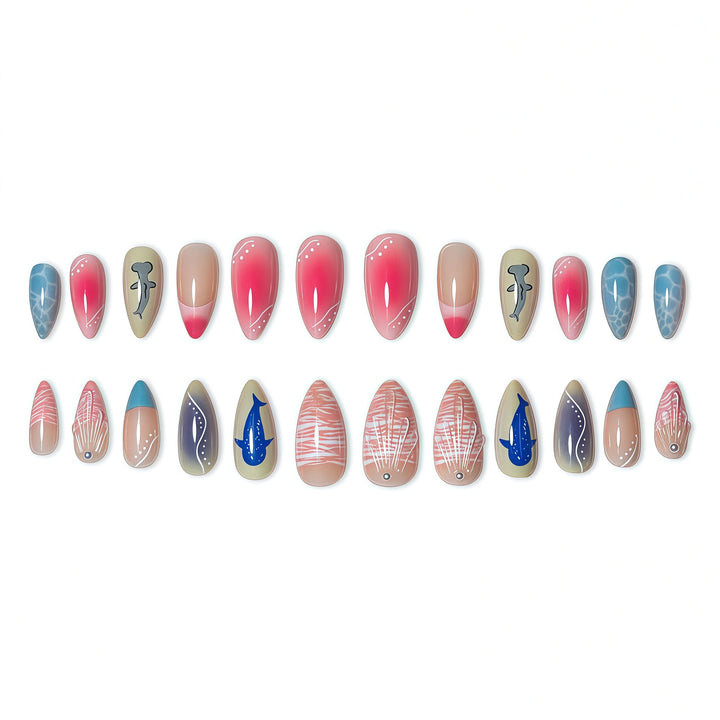 Artistic Marine-Inspired Nail Design Bowlift