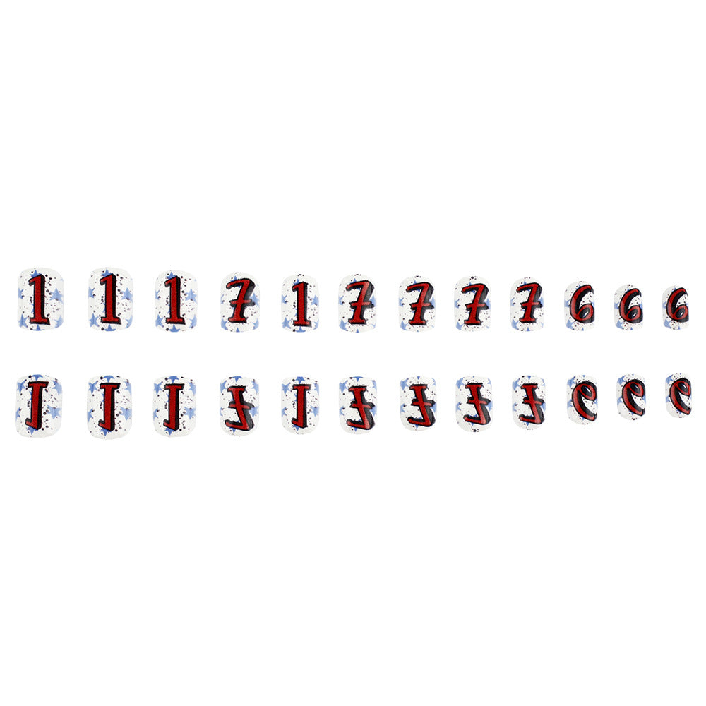 Artistic Numbered Press-On Nail Set Bowlift
