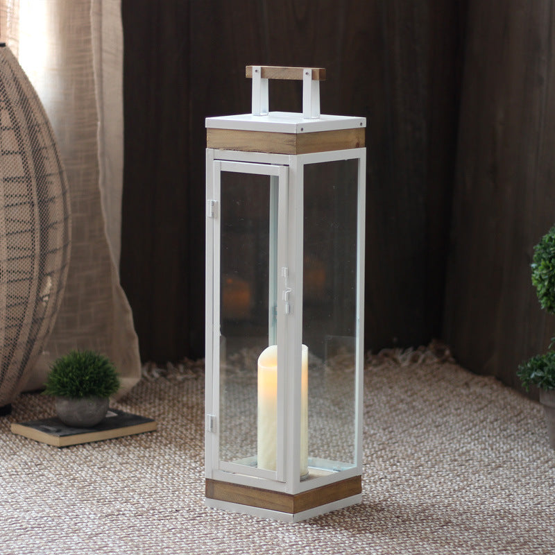Decorative Lantern with Wooden Handle Bowlift