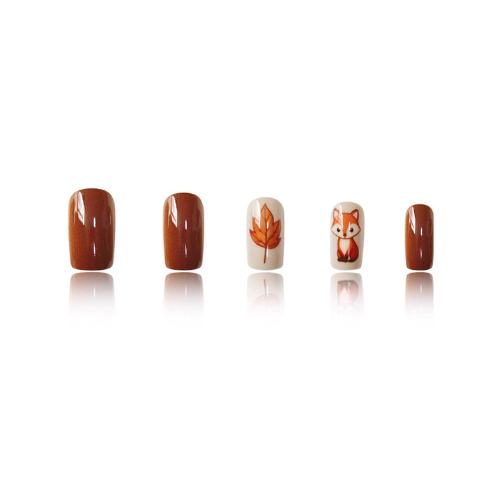 Decorative Glittery Star-Accented Press-On Nail Set Bowlift