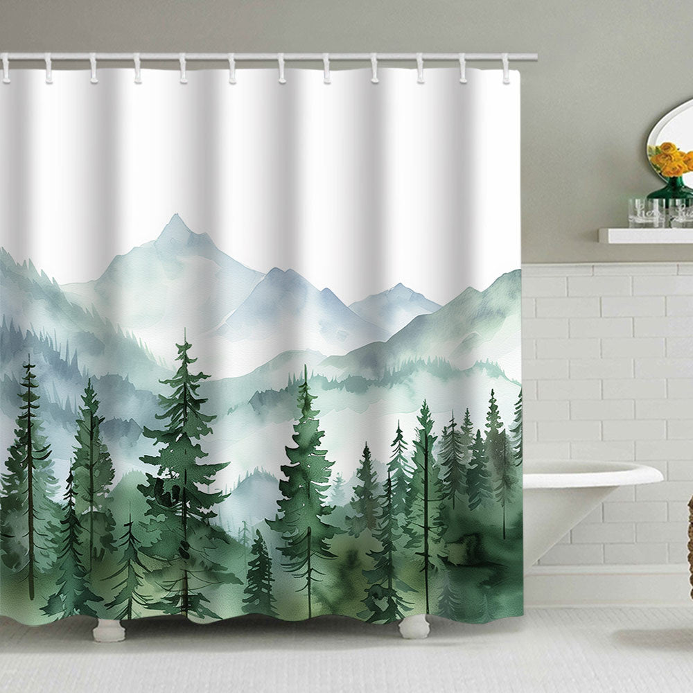 Artistic Shower Curtain Bowlift