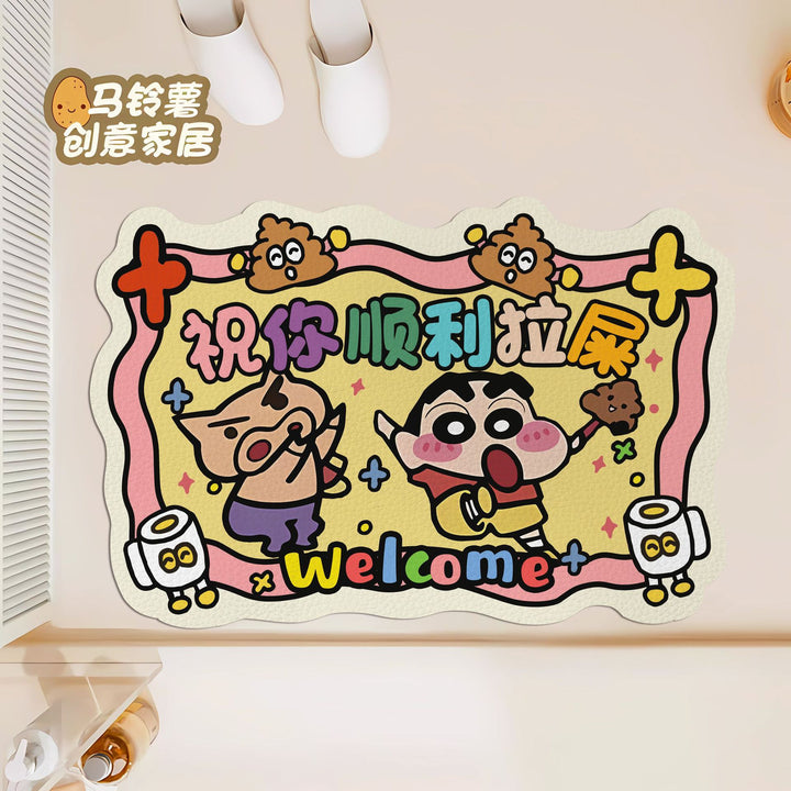 Cartoon-Themed Welcome Mat