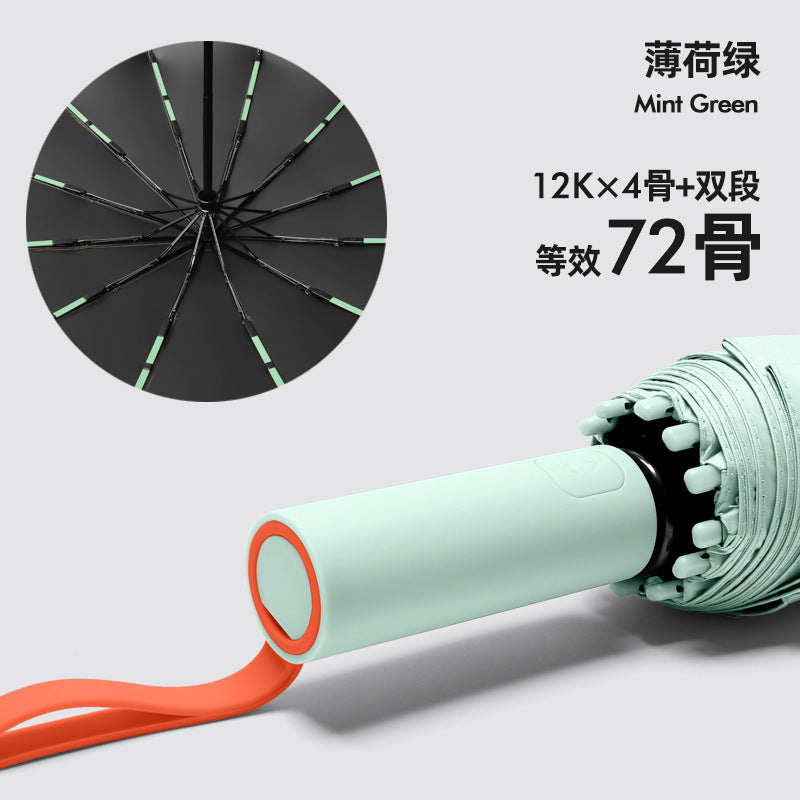 Women’s Automatic Folding Umbrella with Durable Material and Ergonomic Handle Bowlift