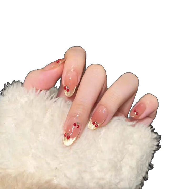 Artificial nails with sparkling rhinestones and 3D applications Bowlift