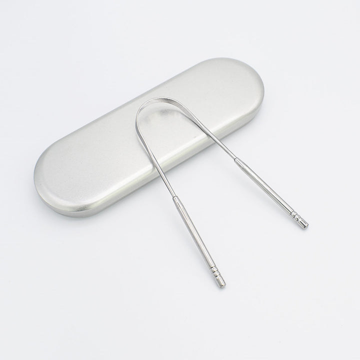 Stainless Steel Long-Handle Ergonomic Tongue Cleaner Bowlift