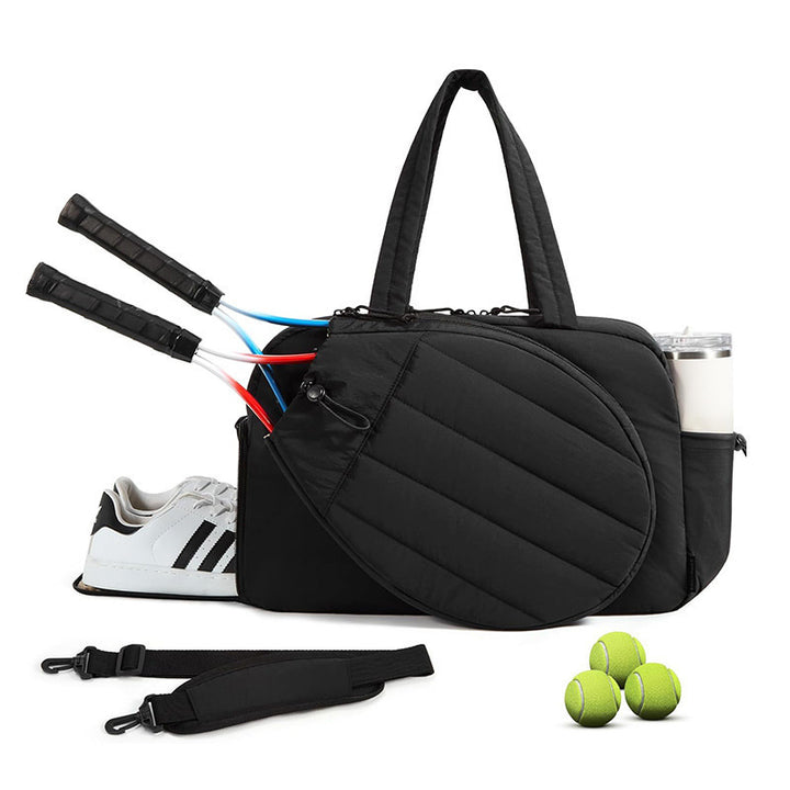 Sporty tennis bag with special racket compartments Bowlift