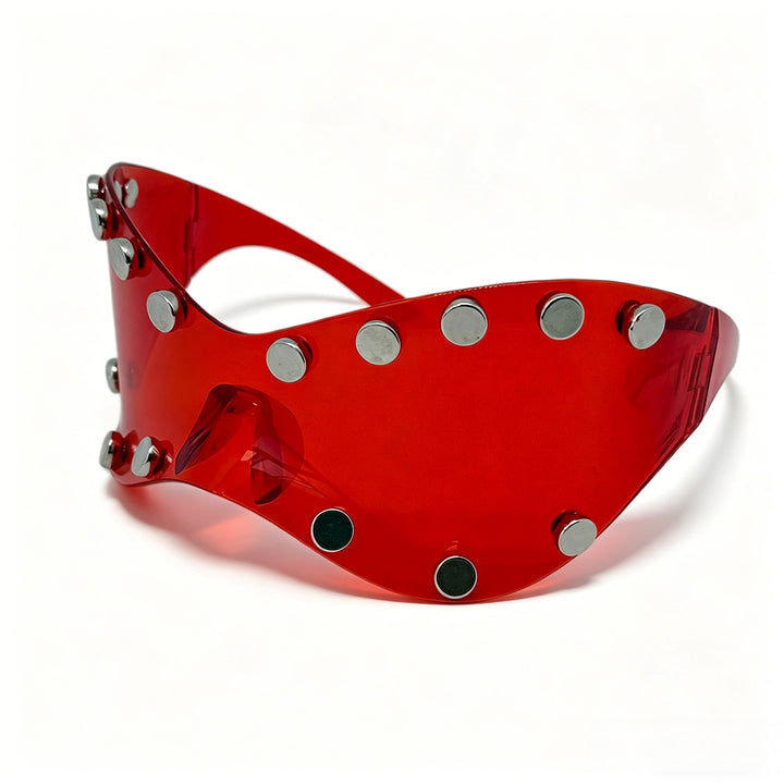 Women's futuristic designer sunglasses with decorative metal elements Bowlift
