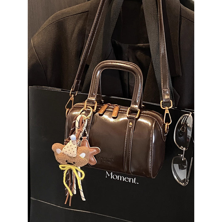 Soft Leather Handheld Satchel Bowlift
