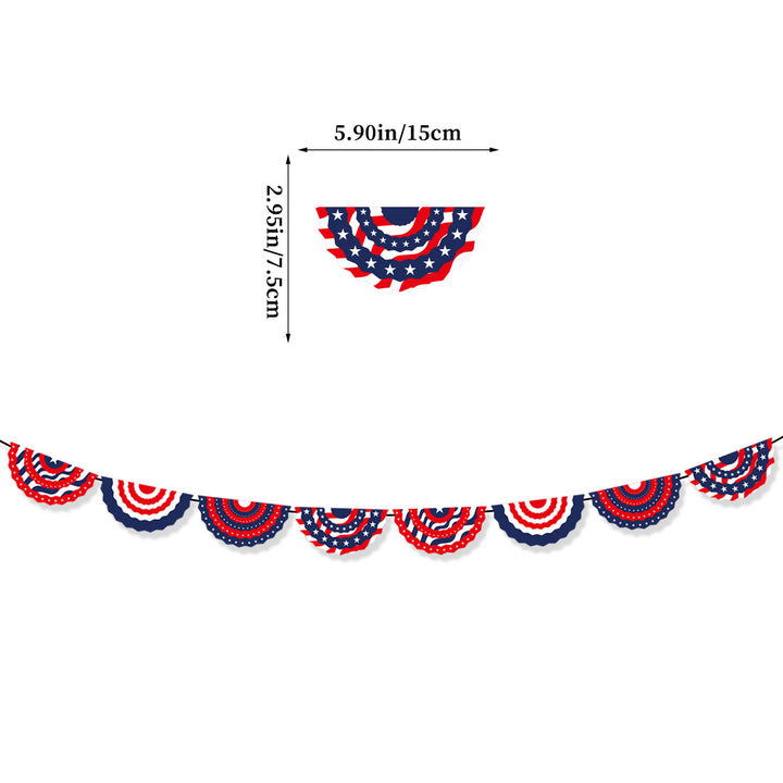 Unisex nan patriotic decorative bunting banner set with pre-strung USA letters and star garlands Bowlift
