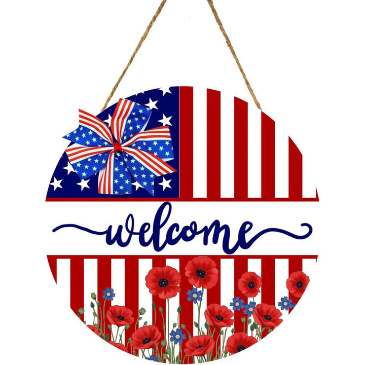 Unisex nan patriotic mesh sunflower wreath with star cutouts and rustic rope hanger Bowlift
