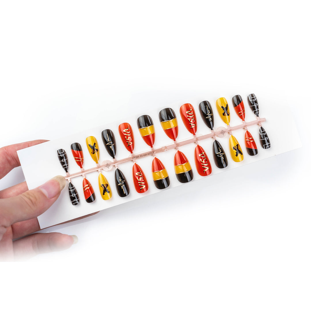 Glamorous Sporty Artificial Nail Set Bowlift