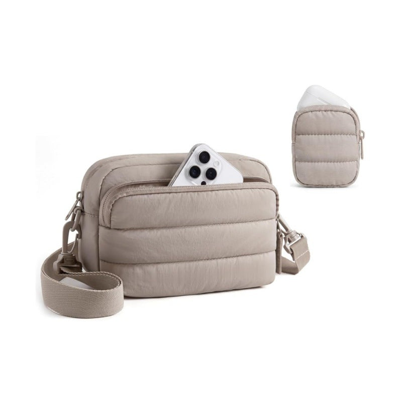 Fashionable shoulder bag with multifunctional compartments Bowlift