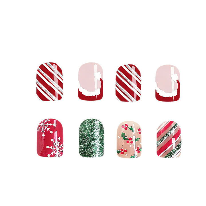 Artificial nail set with festive Christmas design and creative motifs Bowlift 1788236745