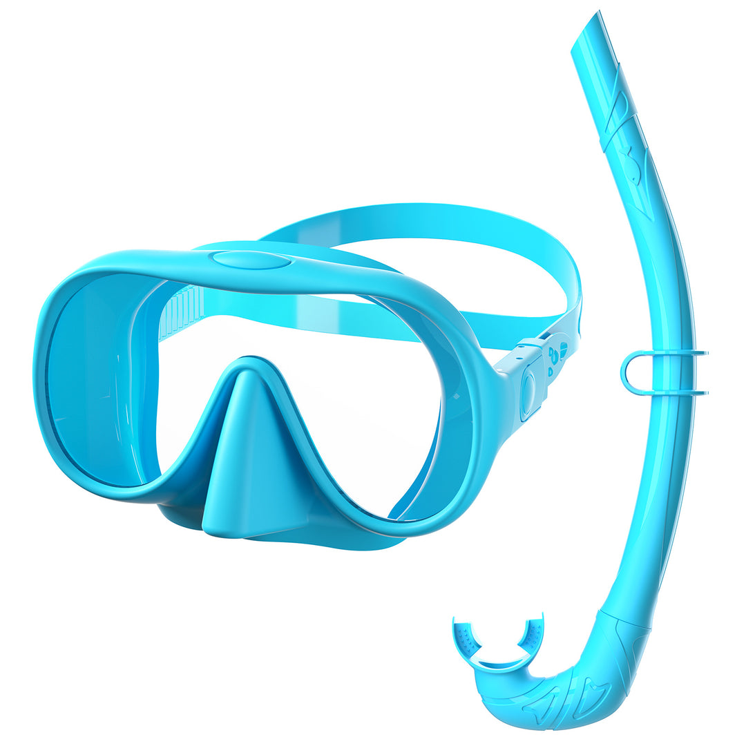 Swimming mask with flexible breathing tube Bowlift