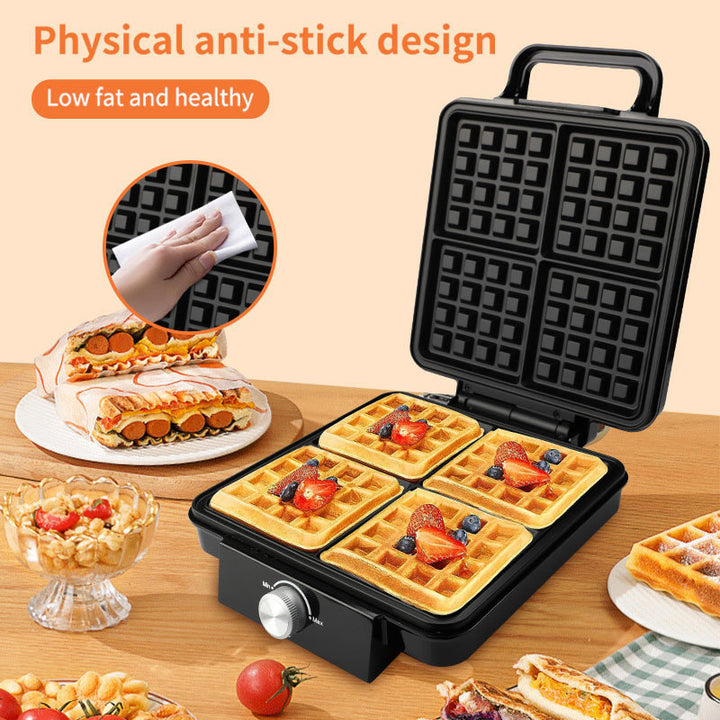Modern Electric Waffle Maker with Non-Stick Plates Bowlift