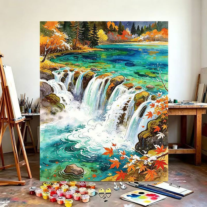 Waterfall Landscape Canvas Art Print Bowlift