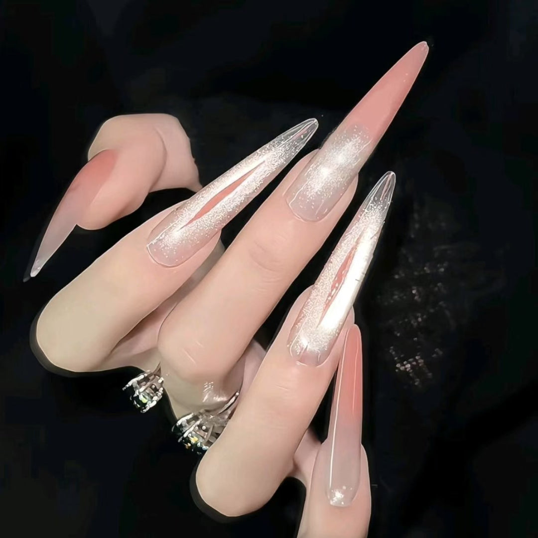 Glossy Acrylic Nail Extensions Bowlift