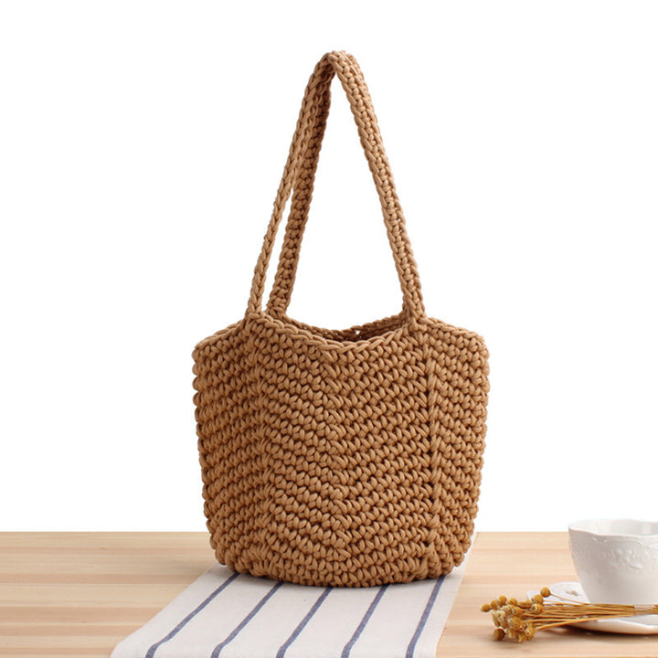 Braided Beach Bag in Modern Style Bowlift