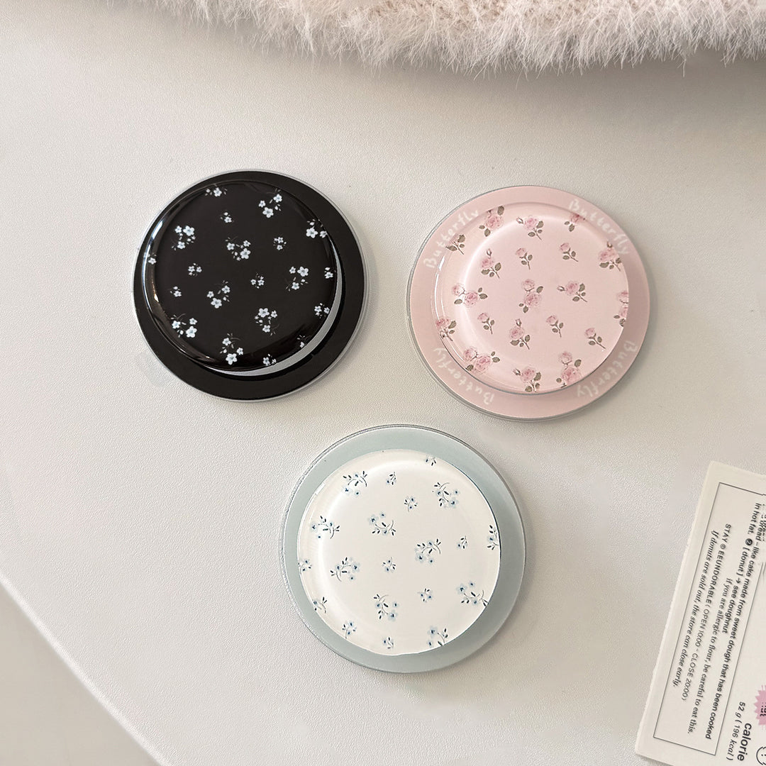 Decorative ceramic coaster with floral design Bowlift