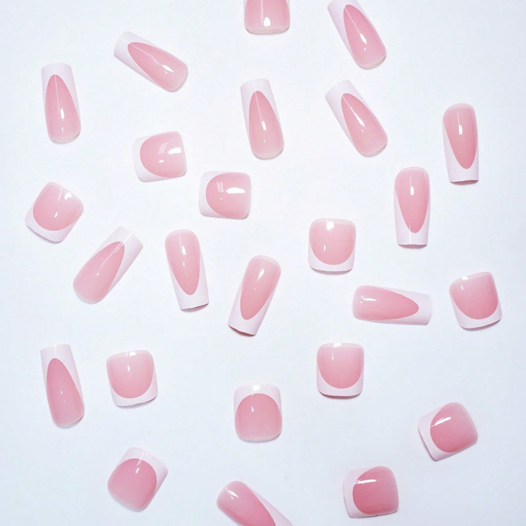Premium French Tip Press-On Nail Set Bowlift